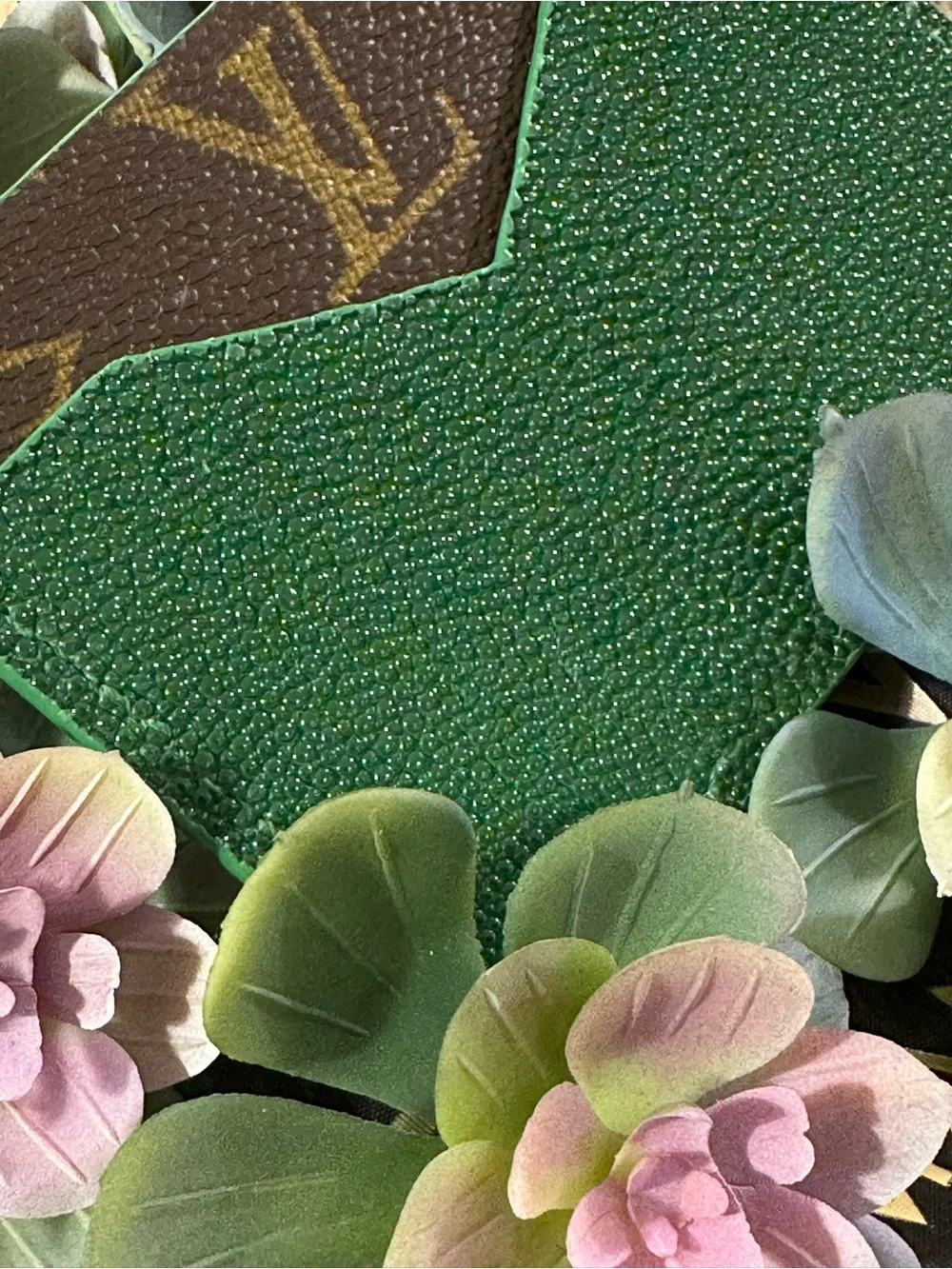 Exotic Green Stingray & Leather Card Holder